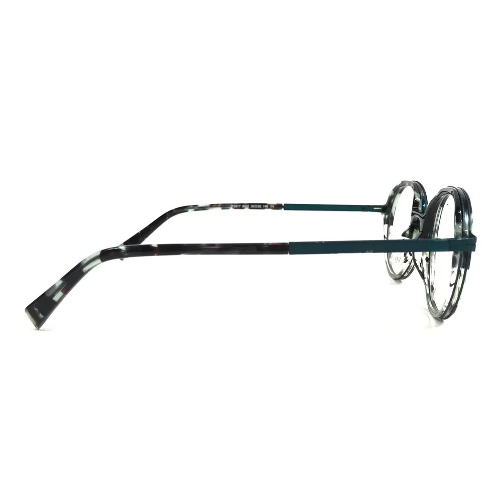 J. F. Rey Eyeglasses Frames JF2977 9022 Green Tortoise Round Full 50-22-148
